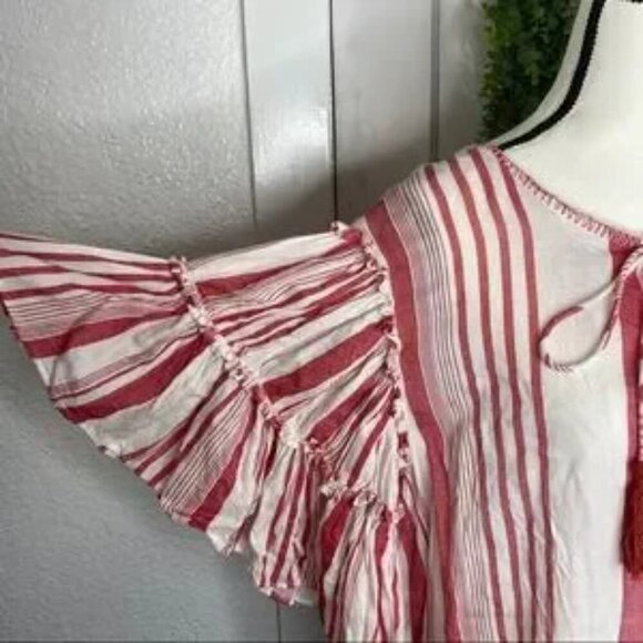 Chelsea & Theodore Pink Striped Top Size Large - Picture 4 of 7